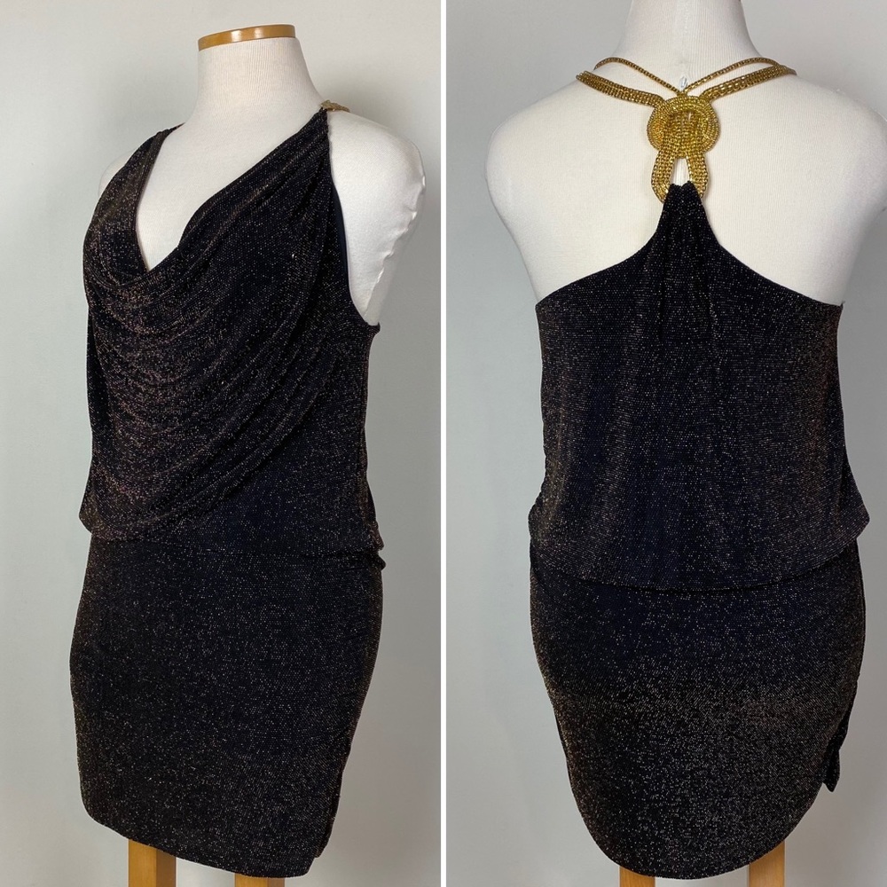 Baby Phat Gold Stretch Mini Dress